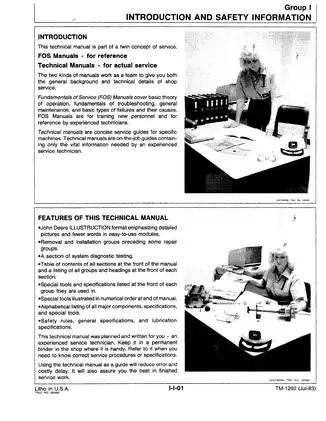 John Deere 550A & 555A Crawler Technical Manual (TM-1292) Preview image 5