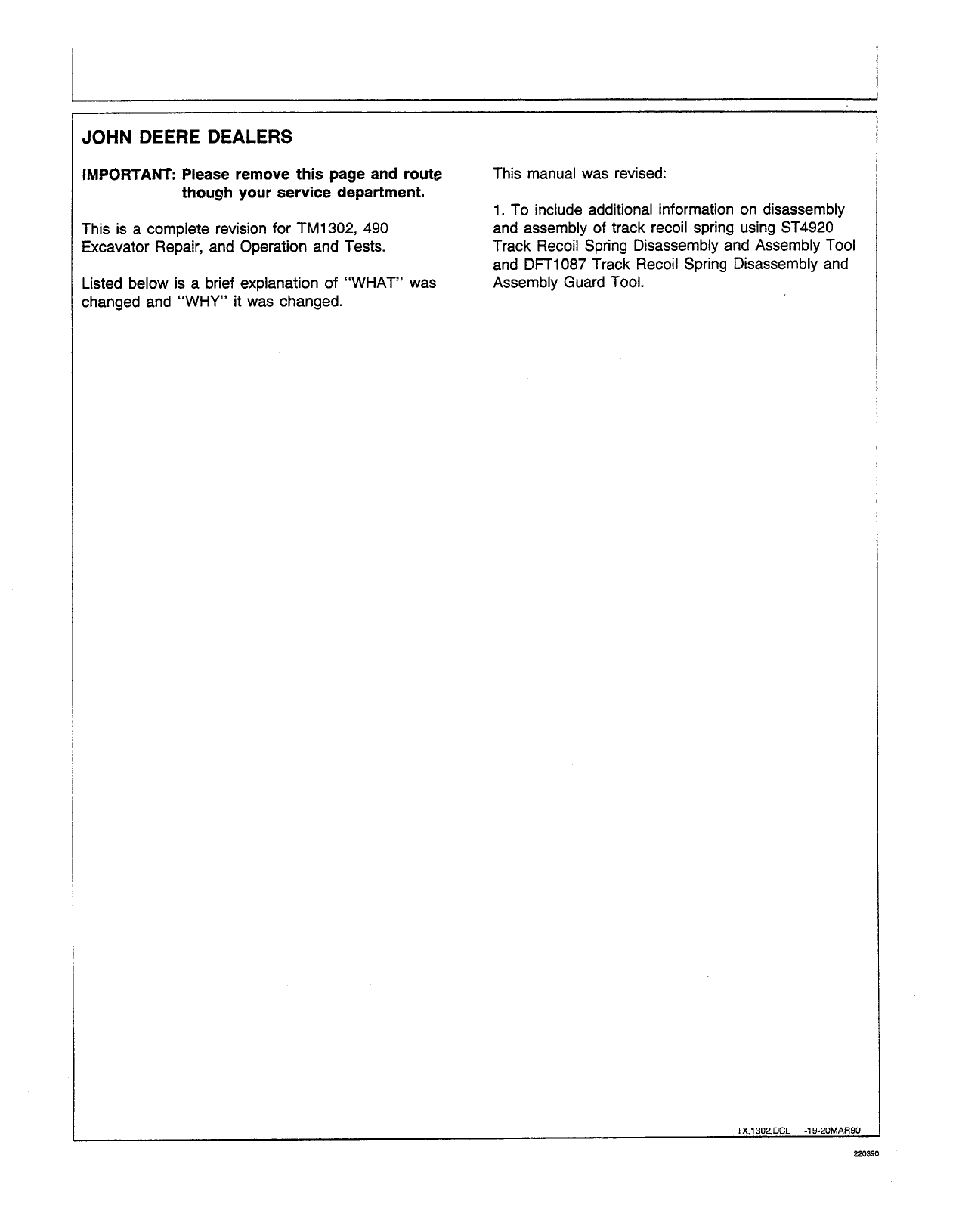 John Deere 490 Hydraulic Excavator technical manual Preview image 3