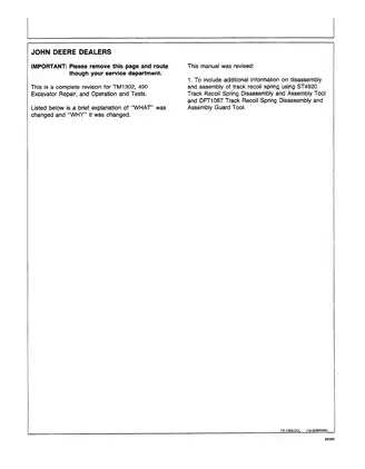 John Deere 490 Excavator Technical Manual - Comprehensive Repair and Operation Guide Preview image 3