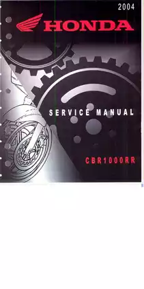 2004 Honda CBR1000RR service manual Preview image 1