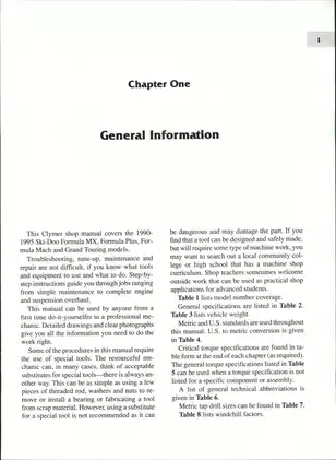 Comprehensive Service Manual for Ski-Doo Snowmobiles (1990-1995 Models)