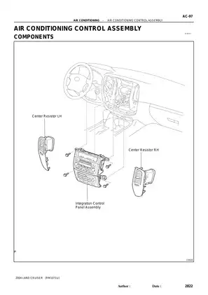 Air Conditioning Manual for Toyota Land Cruiser: 1998-2007