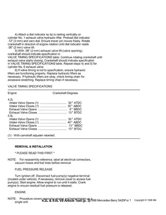 1998 Mercedes S420 service manual Preview image 3