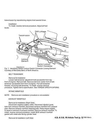 1998 Mercedes S420 service manual Preview image 5