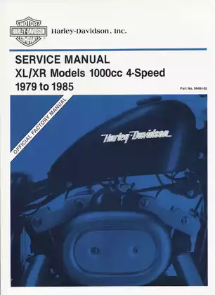 1979-1985 Harley-Davidson XL/XR, 1000cc 4-speed service manual Preview image 1