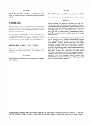 Harley-Davidson XL/XR 1000cc Service Manual (1979-1985) - Maintenance & Repair Guide Preview image 3
