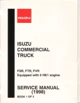 1998–2001 Isuzu Truck FSR, FTR, FVR Service Manual (P/N 9-88813-021-0) – preview page 1