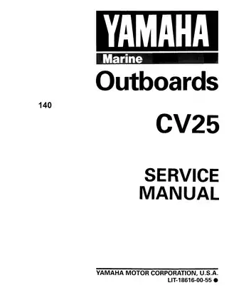 Yamaha Marine CV25 outboard motor service manual Preview image 1