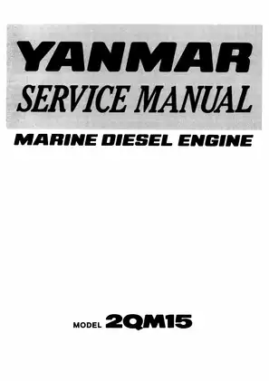Yanmar 2QM15 marine diesel engine service manual Preview image 1