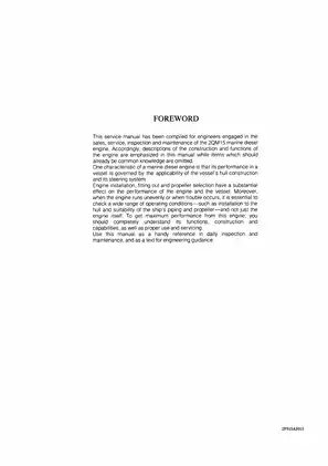Yanmar 2QM15 Marine Diesel Engine Service Manual Preview image 2