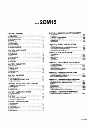 Yanmar 2QM15 Marine Diesel Engine Service Manual Preview image 3