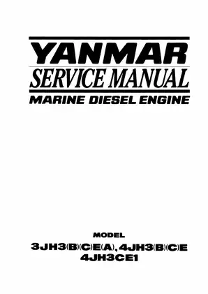 Yanmar 3JH3, 4JH3 marine diesel engine service manual Preview image 2