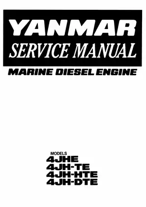 Yanmar Marine 4JHE, 4JH(B)E, 4JH-T(B)E, 4JH-HT(B)E, 4JH-DT(B)E Marine Diesel Engine service manual Preview image 1