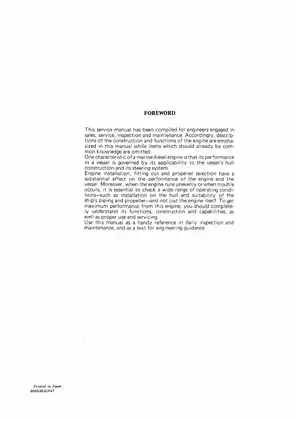 Yanmar 4JH Marine Diesel Engine Service Manual - Comprehensive Guide for Professionals Preview image 2