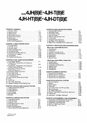 Yanmar Marine 4JHE, 4JH(B)E, 4JH-T(B)E, 4JH-HT(B)E, 4JH-DT(B)E Marine Diesel Engine service manual Preview image 3