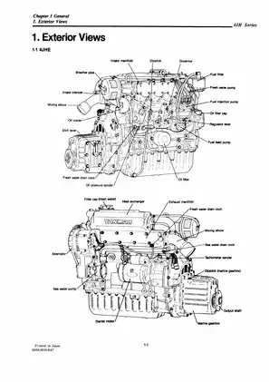 Yanmar Marine 4JHE, 4JH(B)E, 4JH-T(B)E, 4JH-HT(B)E, 4JH-DT(B)E Marine Diesel Engine service manual Preview image 5
