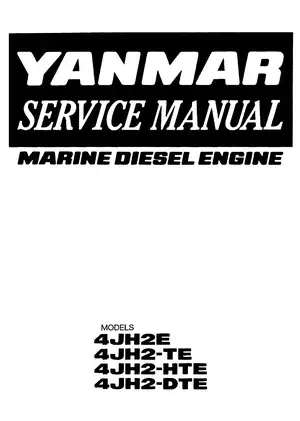 Yanmar 4JH2, 4JH2E, 4JH2E-TE, 4JH2-HTE, 4JH2-DTE marine diesel engine service manual Preview image 2