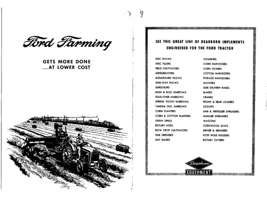 1957-1962 Ford 600, 800 tractor owners manual Preview image 2
