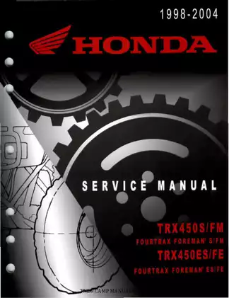 1998-2004 Honda Fourtrax Foreman 450, TRX 450, TRX 450 S, TRX 450 ES repair manual Preview image 3