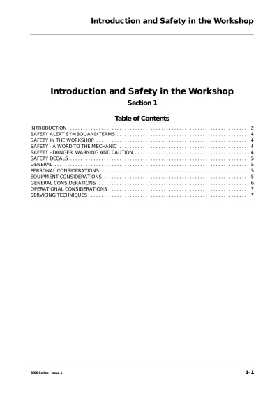 Preview: Massey Ferguson 3600 Series Tractor 2007–2015 Workshop Manual (P/N 1698-723)