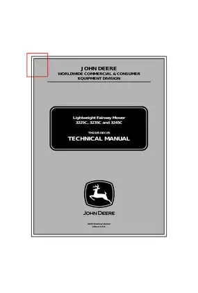 John Deere fairway 3225C, 3245C, 3235C mower technical service manual Preview image 1