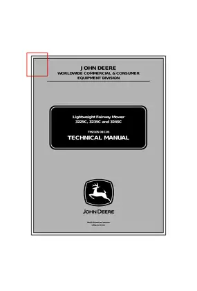 John Deere Lightweight Fairway Mower Technical Manual (3225C, 3235C, 3245C)