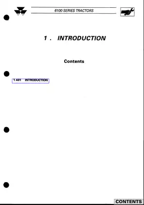 1997-2003 Massey Ferguson 6110, 6120, 6130, 6140, 6150, 6160, 6170, 6180, 6190 tractor workshop manual Preview image 2