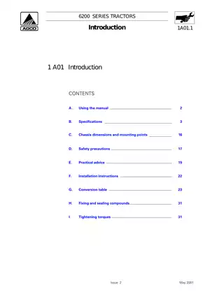 AGCO 6200 Series Tractors Workshop Service Manual Preview image 4