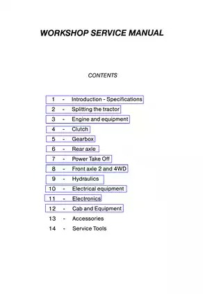 Massey Ferguson 8110, 8120, 8130, 8140, 8150, 8160 tractor workshop manual Preview image 1