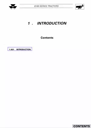Massey Ferguson 8100 Series Tractor Workshop Service Manual Preview image 2