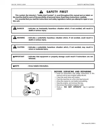 Kubota SM-E2B series, Z482-E2B, Z602-E2B, D662-E2B, D722-E2B, D782-E2B, D902-E2B diesel engine workshop manual Preview image 3