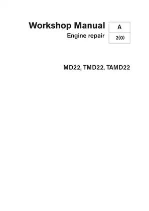 Volvo Penta MD22, TMD22, TAMD22 workshop manual Preview image 1