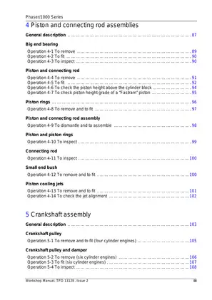 Perkins Phaser 1000 series, AA to AH, AY to YE, 4cyl, 6cyl diesel engine workshop manual Preview image 5