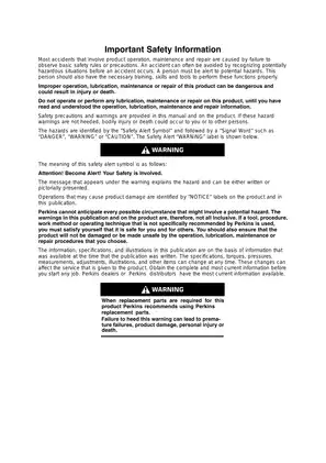 Perkins 1104D Industrial Engine Operation and Maintenance Manual Preview image 2