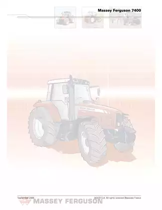 Massey Ferguson 7400 Workshop Service Manual - Complete Guide to Maintenance and Repair Preview image 2