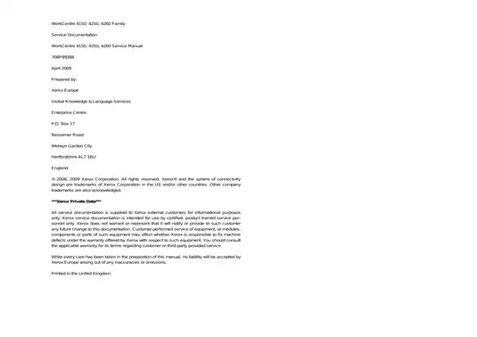 Xerox WorkCentre 4150/4250/4260 Family Service Manual (2009 Edition) Preview image 2