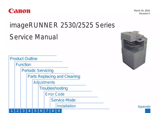 Canon imageRUNNER 2530/2525 Service Manual - Comprehensive Guide for Technicians