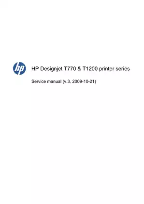 HP Designjet T770, T1200 large-format printer  series service manual