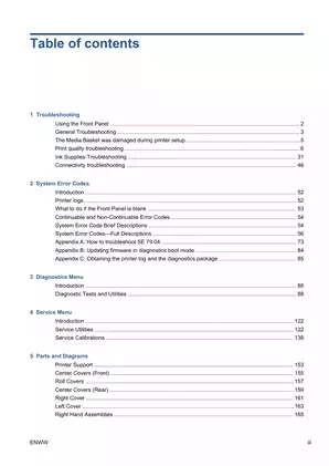 HP Designjet T770, T1200 large-format printer  series service manual Preview image 3