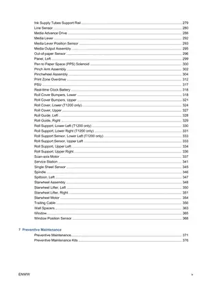 HP Designjet T770, T1200 large-format printer  series service manual Preview image 5