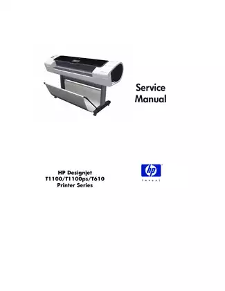 HP Designjet T1100 Series Service Manual - Essential Troubleshooting Guide