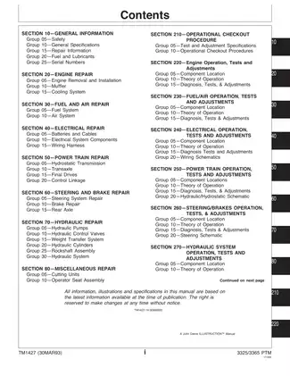 John Deere 3325 & 3365 turf mower service technical manual Preview image 3