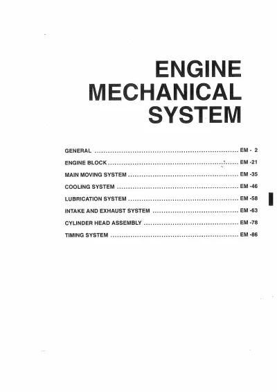 Preview: Hyundai D4EA Diesel Engine Repair Manual (P/N ECHB0100)