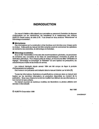 KUBOTA 05 Series Diesel Engine Workshop Manual - Comprehensive Guide for Service & Maintenance Preview image 4