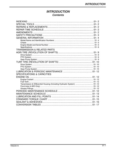 Preview: Massey Ferguson GC2300 Tractor Workshop Manual (P/N 79023519)