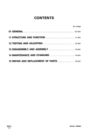 Komatsu 6D140-1 series, 140 S6D140-1 SA6D140-1 SAA6D140-1 engine shop manual Preview image 2