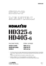 Komatsu HD325-6 (2WD), HD325-6W (4WD) & HD405-6 Off-Highway Truck 2001 Shop Manual (P/N SEBM015108) – preview page 1