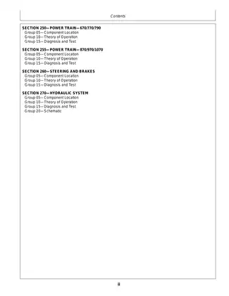 John Deere 670, 770, 790, 870, 970, 1070 compact utility tractor technical manual Preview image 4