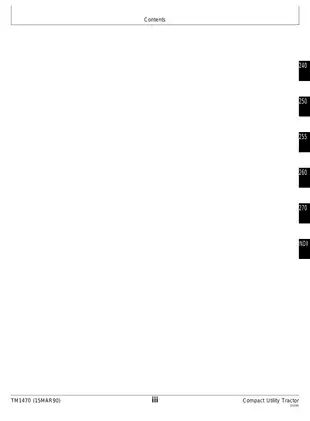 John Deere Compact Utility Tractor Technical Manual (670, 770, 790, 870, 970, 1070) Preview image 5