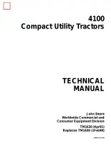 John Deere 4100 Compact Utility Tractor Technical Manual (P/N TM1630) – preview page 1